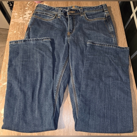 Carhartt Relaxed Fit Flannel Lined Straight Leg Jeans Women's 8 Measures 32X30 - Picture 5 of 9